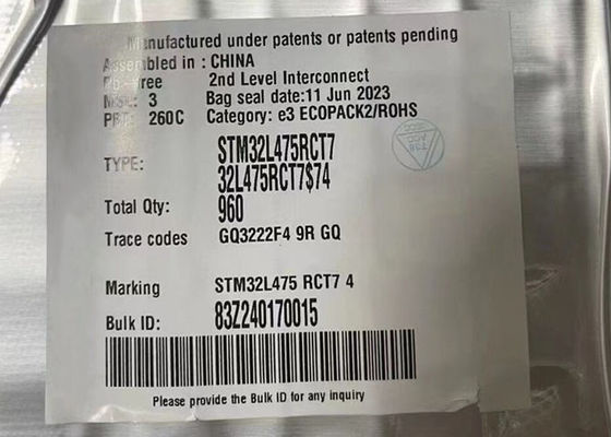 माइक्रोकंट्रोलर एमसीयू STM32L475RCT7 80MHz STM32L4 परफॉर्मेंस एमसीयू एआरएम कॉर्टेक्स-एम4