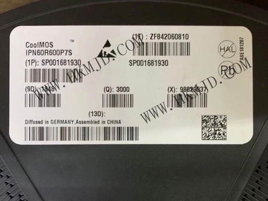 एकीकृत सर्किट चिप IPN60R600PFD7S एन-चैनल 6A MOSFET ट्रांजिस्टर TO-261-4
