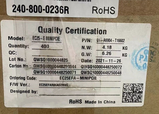 वायरलेस संचार मॉड्यूल EC25EFA-MINIPCIE M2M-अनुकूलित LTE Cat 4 मॉड्यूल