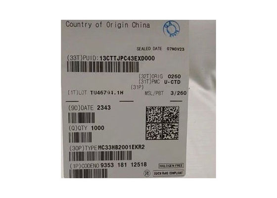 एकीकृत सर्किट चिप MC33HB2001EKR2 10A ब्रश किए गए डीसी मोटर ड्राइवर