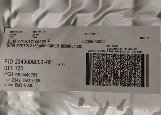 माइक्रोकंट्रोलर MCU R7F701216EABG 320MHz तक एम्बेडेड माइक्रोकंट्रोलर चिप्स