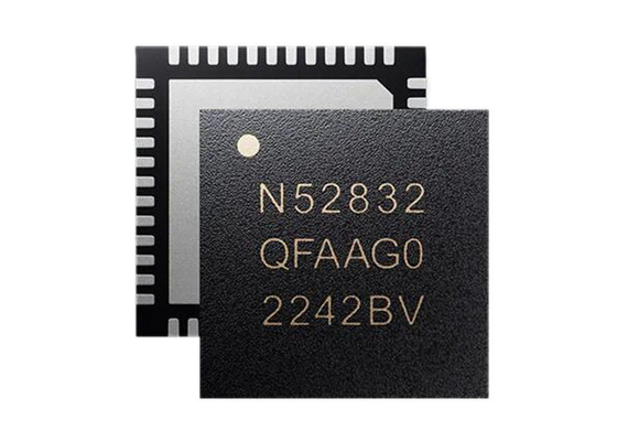 बीटी आईसी NRF52832 2.4GHz बहुमुखी बीटी कम ऊर्जा 5.4 SoC QFN-48 मल्टीप्रोटोकॉल SoC