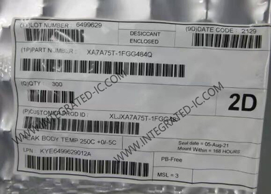 Artix-7 XA Logic IC XA7A75T-1FGG484Q 75520 LE FPGA - फील्ड प्रोग्रामेबल गेट ऐरे