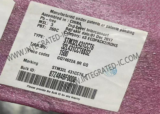 माइक्रोकंट्रोलर MCU STM32L431CCT6 ARM Cortex-M4 48-LQFP माइक्रोकंट्रोलर IC