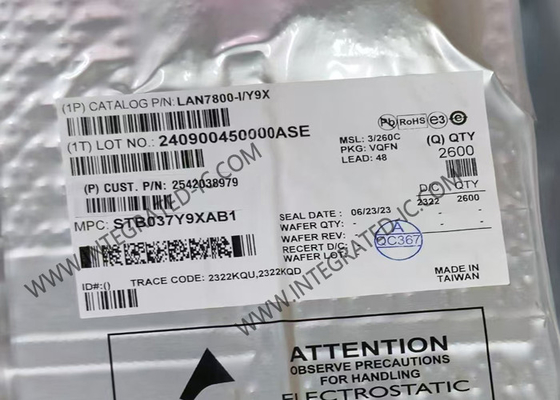 ईथरनेट आईसी LAN7800-I/Y9X सुपर स्पीड ईथरनेट नियंत्रक 60mA यूएसबी इंटरफ़ेस आईसी