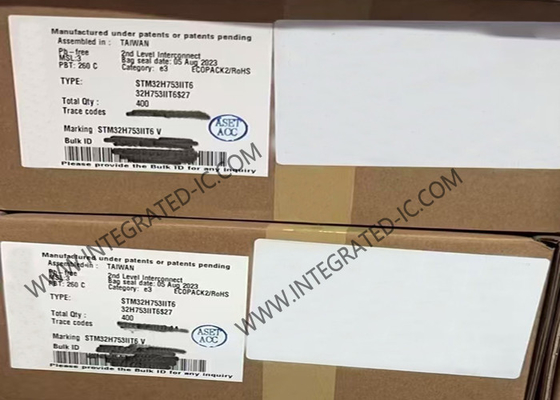 2MB फ्लैश STM32H753IIT6 सिंगल-कोर 480MHz माइक्रोकंट्रोलर IC 176-LQFP