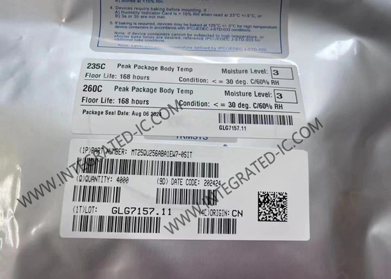 चिप इंटीग्रेटेड सर्किट MT25QU256ABA1EW7-0SIT 256Mbit 133MHz 8-WDFN मेमोरी IC