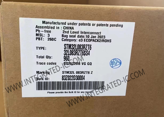 STM32L083RZT6 माइक्रोकंट्रोलर MCU 32MHz 32-बिट परफॉर्मेंस माइक्रोकंट्रोलर LQFP-64