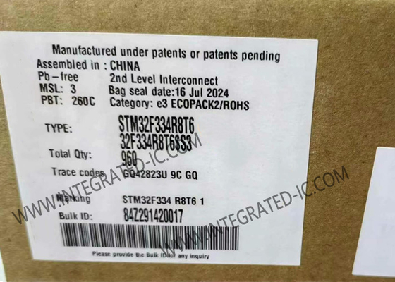 STM32F334R8T6 माइक्रोकंट्रोलर MCU 32-बिट MCU 72MHz मुख्यधारा मिश्रित संकेत MCU