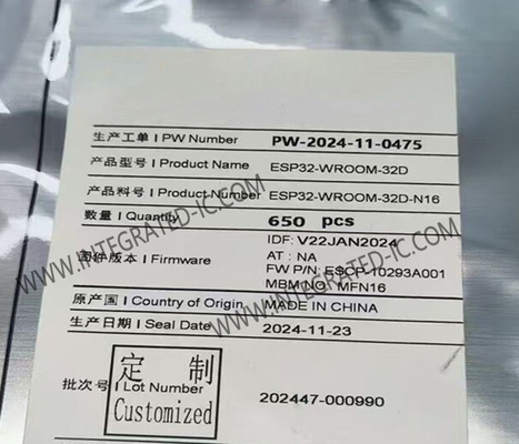 मल्टीप्रोटोकॉल वायरलेस कम्युनिकेशन मॉड्यूल ESP32-WROOM-32D वाईफाई BT MCU मॉड्यूल