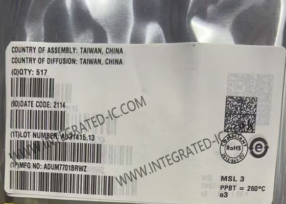 ADUM7701BRWZ एकीकृत सर्किट चिप 16 बिट पृथक सिग्मा डेल्टा मॉड्यूलेटर