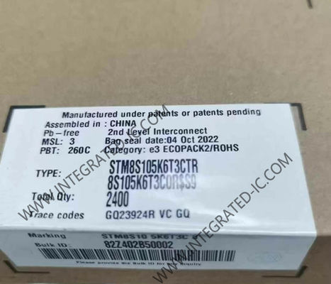 STM8S105K6T3CTR माइक्रोकंट्रोलर एमसीयू 16MHz मुख्य प्रवाह एक्सेस लाइन 8-बिट एमसीयू
