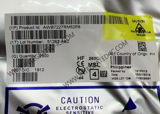 AWB7227RM52P8 वायरलेस कम्युनिकेशन मॉड्यूल 4.5V छोटे सेल पावर एम्पलीफायर मॉड्यूल