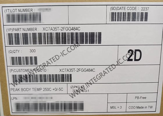 फील्ड प्रोग्राम करने योग्य गेट सरणी XC7A35T-2FGG484C 6.6 Gb/s Artix-7 फील्ड प्रोग्राम करने योग्य गेट सरणी IC 484-BBGA सतह माउंट