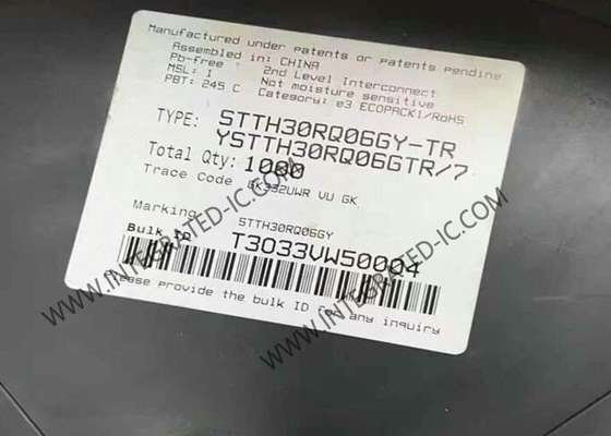 STTH30RQ06GY एकीकृत सर्किट चिप 600V अल्ट्रा फास्ट रिकवरी रेक्टिफायर D2PAK-3