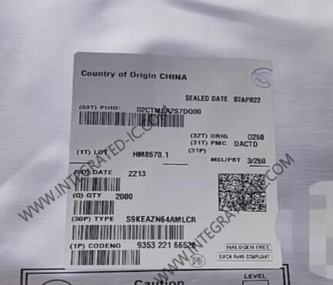 माइक्रोकंट्रोलर एमसीयू S9KEAZN64AMLCR सिंगल-कोर एआरएम कॉर्टेक्स-एम0 माइक्रोकंट्रोलर आईसी