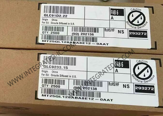 MT25QL128ABA8E12-0AAT मेमोरी आईसी चिप 128Mbit नॉन वोलाइटिल एनओआर फ्लैश मेमोरी आईसी TBGA24