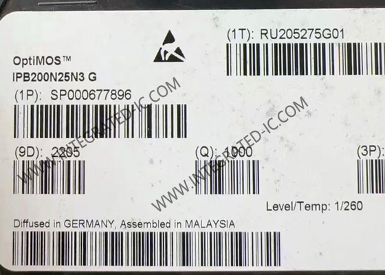 एकीकृत सर्किट चिप IPB200N25N3G 250V OptiMOSTM एन-चैनल पावर MOSFET ट्रांजिस्टर