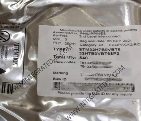 STM32H7B0VBT6 माइक्रोकंट्रोलर MCU 280MHz उच्च प्रदर्शन ARM माइक्रोकंट्रोलर LQFP100