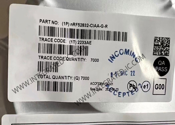 NRF52832-CIAA-G BT IC बहुमुखी BT 5.4 SoC WLCSP50 मल्टीप्रोटोकॉल सिस्टम ऑन चिप