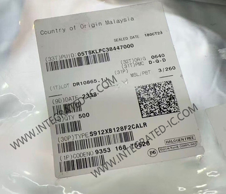 S912XB128F2CALR माइक्रोकंट्रोलर MCU 40MHz S12XB 16-बिट माइक्रोकंट्रोलर MCU