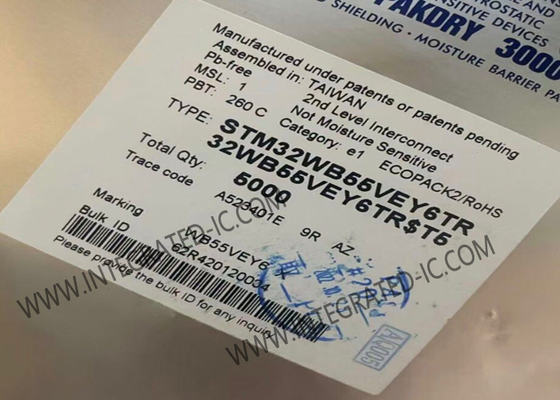STM32WB55VEY6TR माइक्रोकंट्रोलर एमसीयू 2Mbps मल्टीप्रोटोकॉल वायरलेस 32बिट एमसीयू WLCSP100