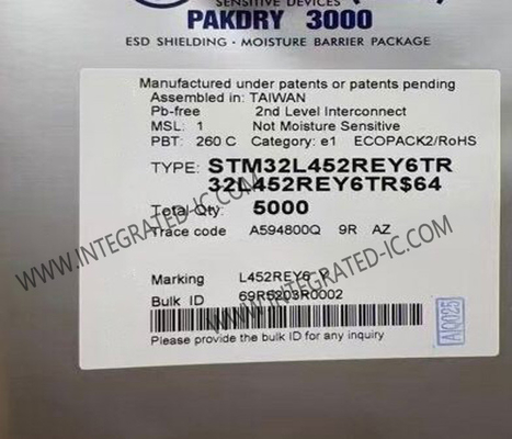 माइक्रोकंट्रोलर MCU STM32L452REY6TR माइक्रोकंट्रोलर IC 32बिट सिंगल कोर 64-UFBGA