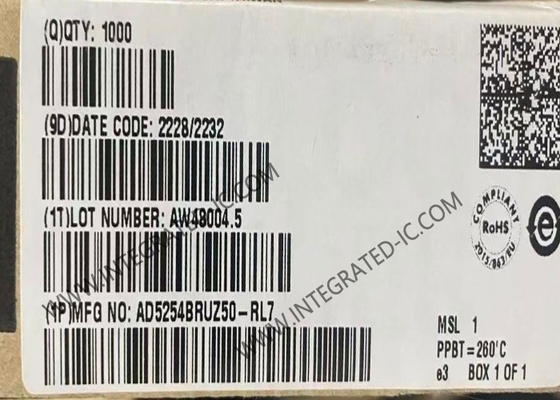 AD5254BRUZ50 इंटीग्रेटेड सर्किट चिप क्वाड 256-स्थिति I2C नॉनवोलाइटल मेमोरी डिजिटल पोटेंशियोमीटर
