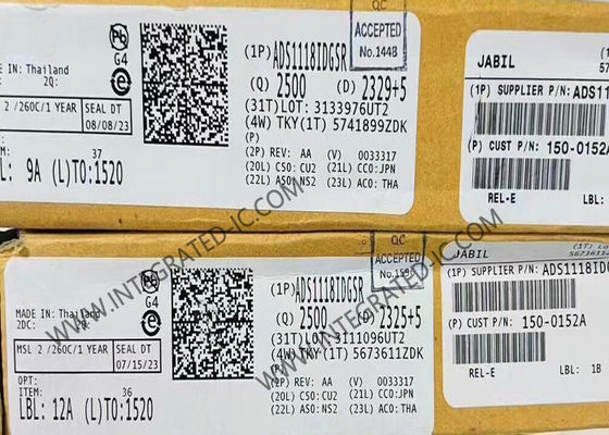 एकीकृत सर्किट चिप ADS1118IDGSR कम शक्ति वाला 16-बिट एनालॉग से डिजिटल कनवर्टर