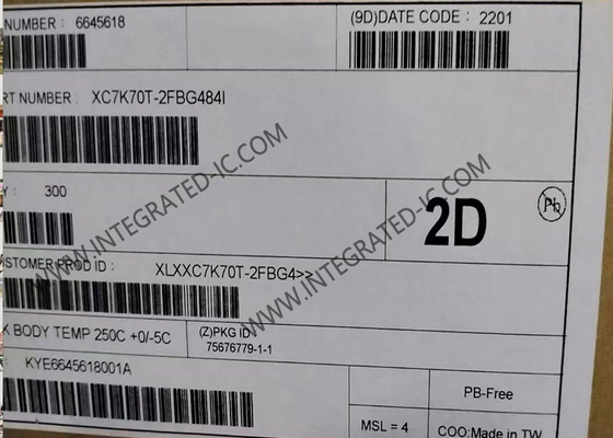 इंटीग्रेटेड सर्किट चिप XC7K70T-2FBG484I हाई परफॉर्मेंस किनटेक्स 7 FPGA IC 484BGA