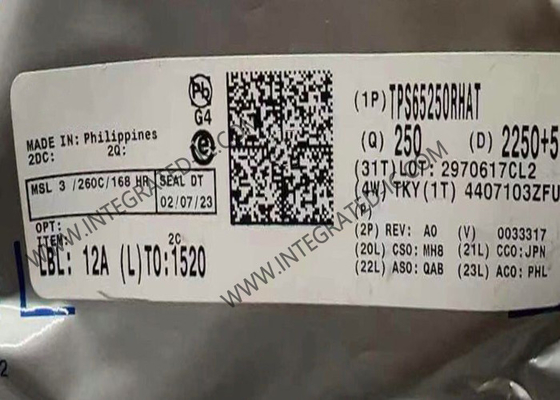 TPS65250RHAT इंटीग्रेटेड सर्किट चिप 4.5V से 18V सिंक्रोनस ट्रिपल बक कनवर्टर