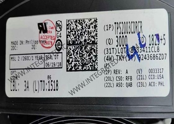 TPS2003CDRCR इंटीग्रेटेड सर्किट चिप पावर डिस्ट्रीब्यूशन स्विच 2A USB पावर स्विच