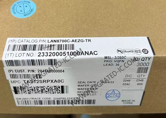 LAN8700C-AEZG ईथरनेट IC 10/100 बेस-टी/TX ईथरनेट फिजिकल लेयर ट्रांससीवर