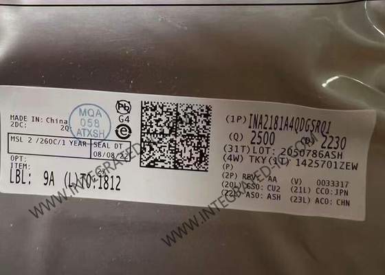 INA2181A4QDGSRQ1 ऑटोमोटिव द्विदिश वोल्टेज आउटपुट करंट-सेंस एम्पलीफायर