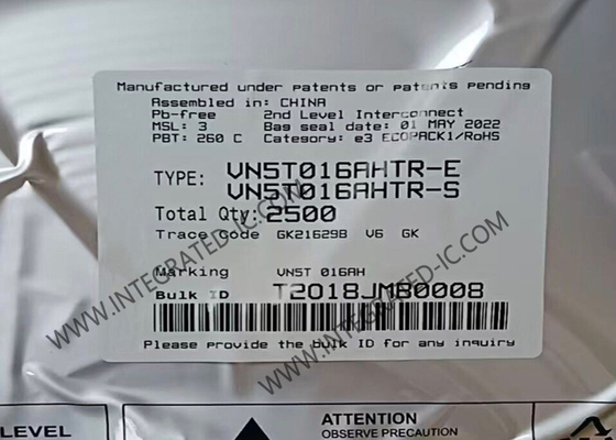 VN5T016AHTR इंटीग्रेटेड सर्किट चिप सिंगल चैनल हाई साइड ड्राइवर TO-252-7 गेट ड्राइवर