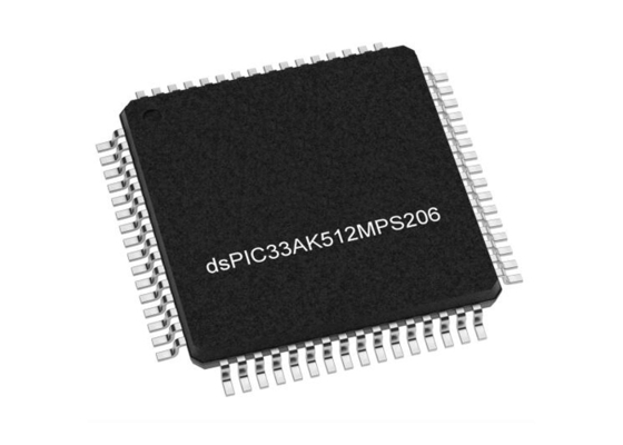 DSPIC33AK512MPS206-I/PT माइक्रो कंट्रोलर MCU 200MHz 32Bit सिंगल कोर DSC TQFP64