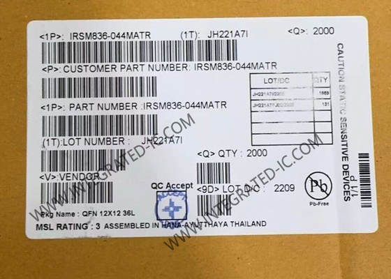 IRSM836-044MA ऑटोमोटिव IGBT मॉड्यूल 250V CIPOS नैनो थ्री फेज़ इंटेलिजेंट पावर मॉड्यूल