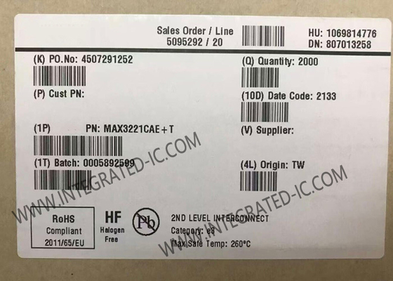 MAX3221CAE इंटीग्रेटेड सर्किट चिप 3V से 5.5V ऑटोशटडाउन के साथ RS-232 ट्रांससीवर