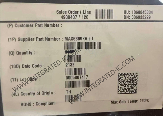MAX6369KA इंटीग्रेटेड सर्किट चिप सुपरवाइजरी सर्किट पिन-चयन योग्य वॉचडॉग टाइमर