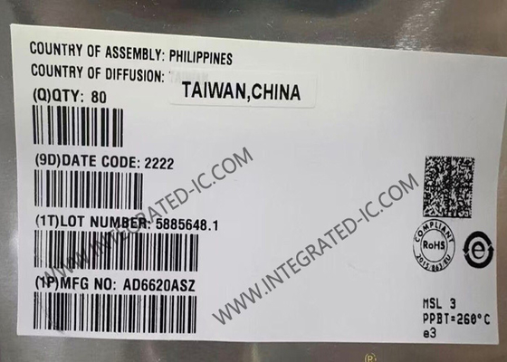 AD6620ASZ एकीकृत सर्किट चिप 65MSPS डिजिटल प्राप्त सिग्नल प्रोसेसर