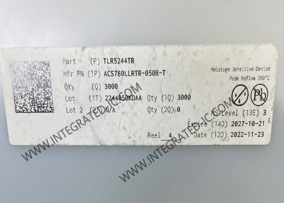 सेंसर आईसी ACS780LLRTR-050B-T 200μΩ करंट कंडक्टर के साथ वर्तमान सेंसर