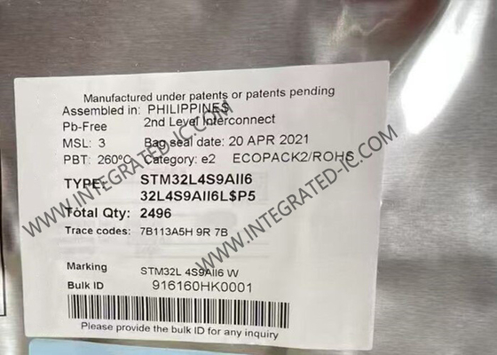ARM Cortex-M4 STM32L4S9AII6 169UFBGA 32Bit माइक्रोकंट्रोलर MCU 2MB फ्लैश IC चिप