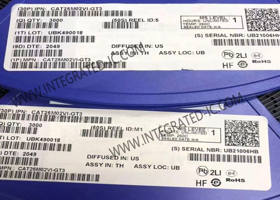 CAT25M02VI-GT3 मेमोरी आईसी चिप 2Mbit EEPROM सीरियल मेमोरी आईसी SPI इंटरफ़ेस के साथ