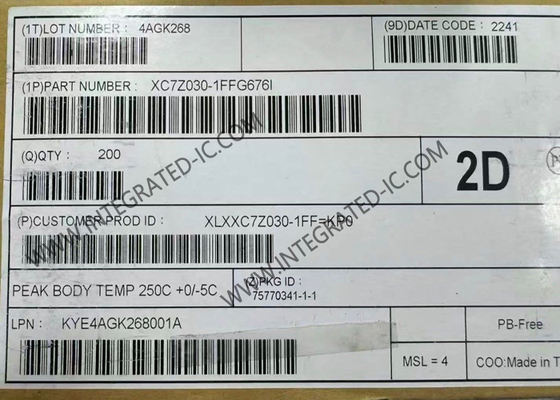 XC7Z030-1FFG676I फ़ील्ड प्रोग्राम करने योग्य गेट सरणी Zynq 7000 SoC Z-7030 श्रृंखला प्रणाली चिप पर