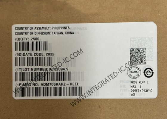 ADM706RARZ इंटीग्रेटेड सर्किट चिप माइक्रोप्रोसेसर पर्यवेक्षी सर्किट 3V वोल्टेज मॉनिटर