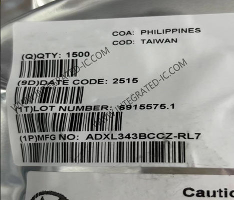 ADXL343BCCZ सेंसर आईसी 3-अक्ष डिजिटल त्वरक एलजीए-14 डिजिटल एमईएमएस त्वरक