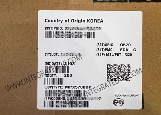 ट्रांसड्यूसर MPX5700DP प्रेशर सेंसर 700kPa डिफरेंशियल मेल 4.93mm ट्यूब
