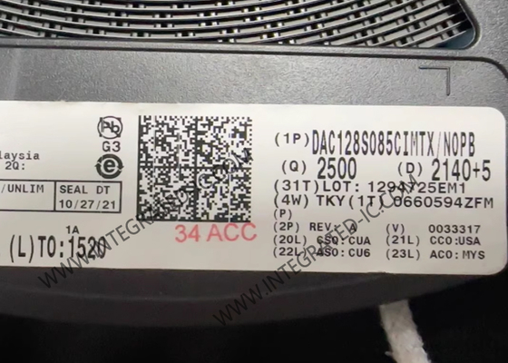DAC128S085CIMTX इंटीग्रेटेड सर्किट चिप 12-बिट डिजिटल से एनालॉग कनवर्टर TSSOP16