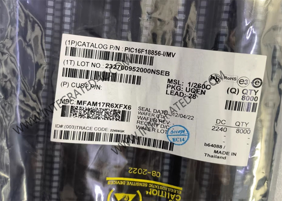 PIC16F18856-I/MV माइक्रोकंट्रोलर MCU 32MHz 8-बिट माइक्रोकंट्रोलर IC PIC XLP 16F MCU