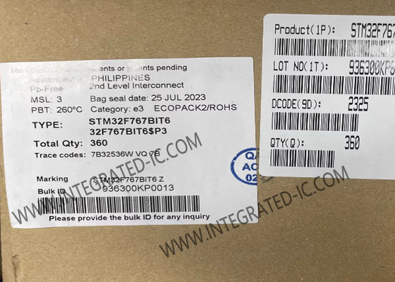STM32F767BIT6 माइक्रोकंट्रोलर MCU उच्च प्रदर्शन ARM कॉर्टेक्स M7 माइक्रोकंट्रोलर आईसी